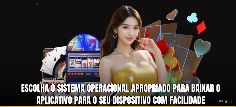 Imagem promocional do aplicativo mobile da 55ubet