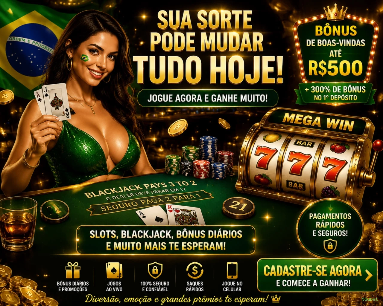 Imagem promocional do login da 55ubet